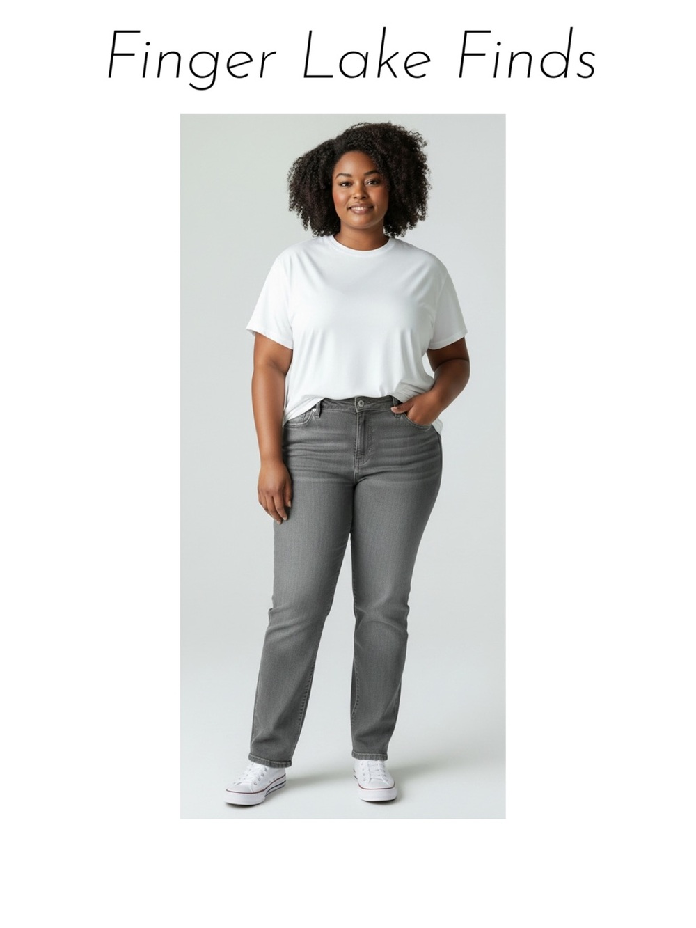 Ana Mid Rise Gray Skinny Jeans, 22W
